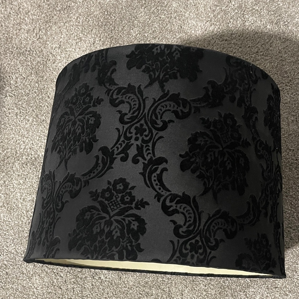 Elegant Black Damask Lampshade